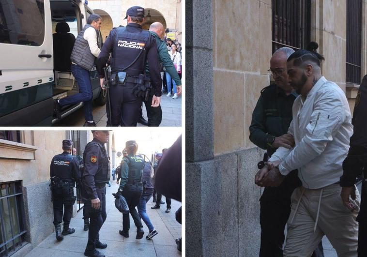 Juicio de 'El Chispi': los acusados de asesinato llegan al juzgado de Salamanca