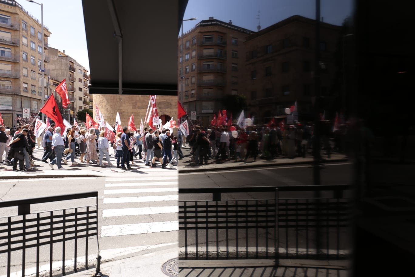 Marcha por el Día Internacional de los Trabajadores en Salamanca