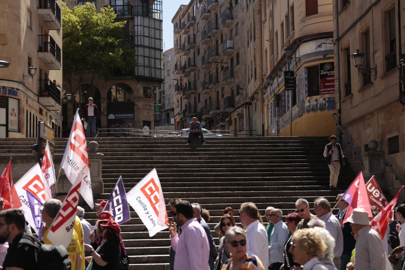 Marcha por el Día Internacional de los Trabajadores en Salamanca