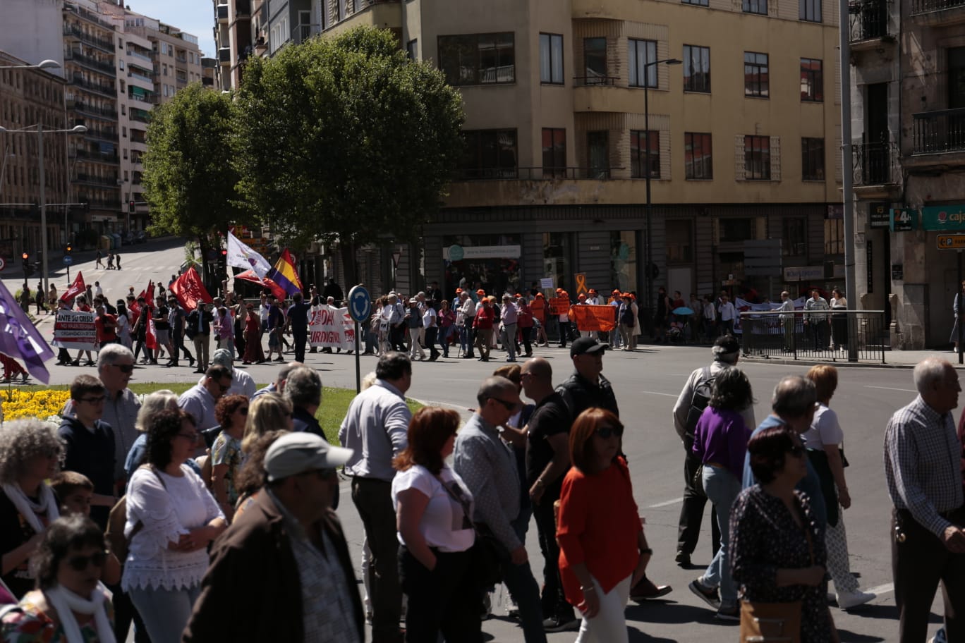 Marcha por el Día Internacional de los Trabajadores en Salamanca