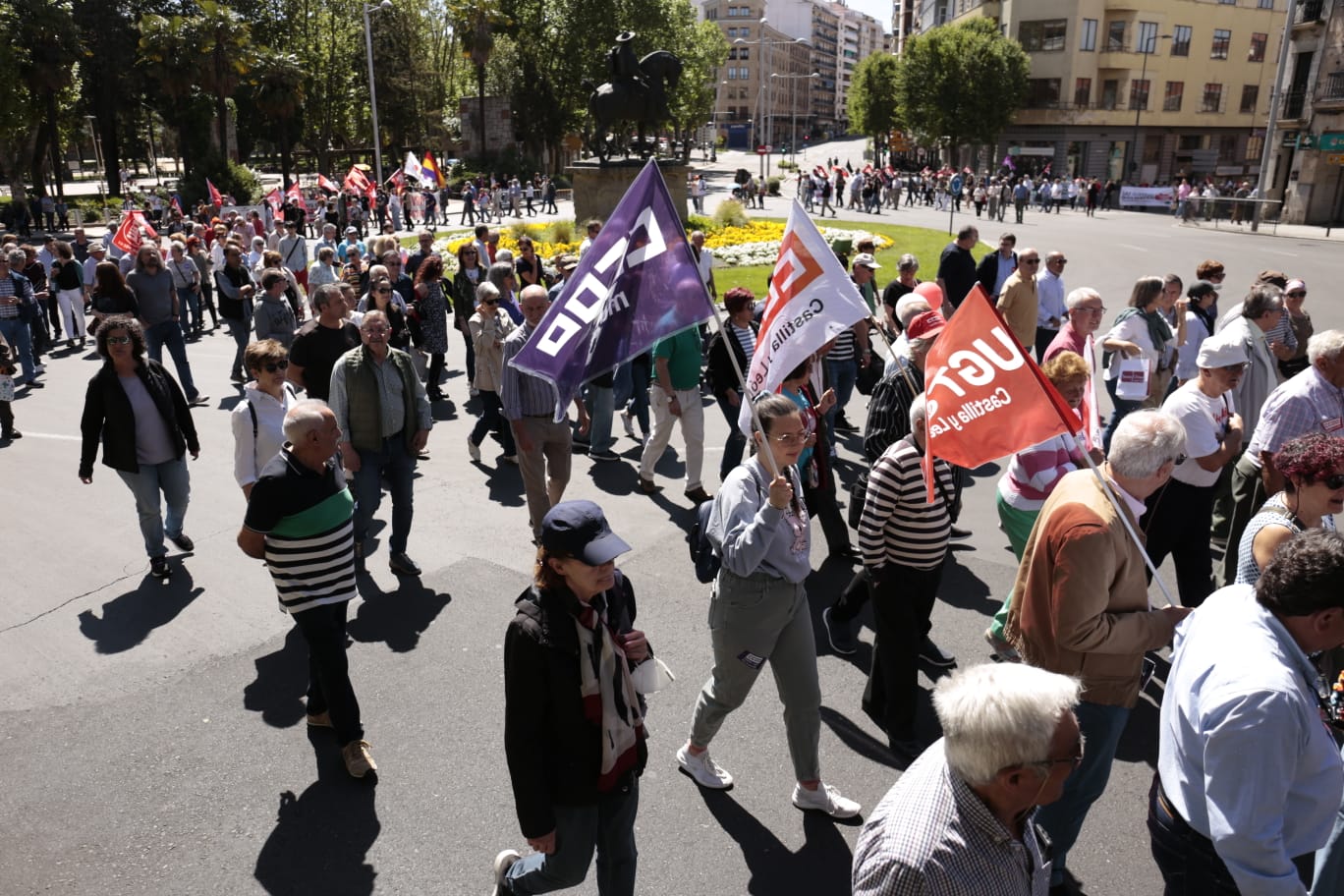 Marcha por el Día Internacional de los Trabajadores en Salamanca