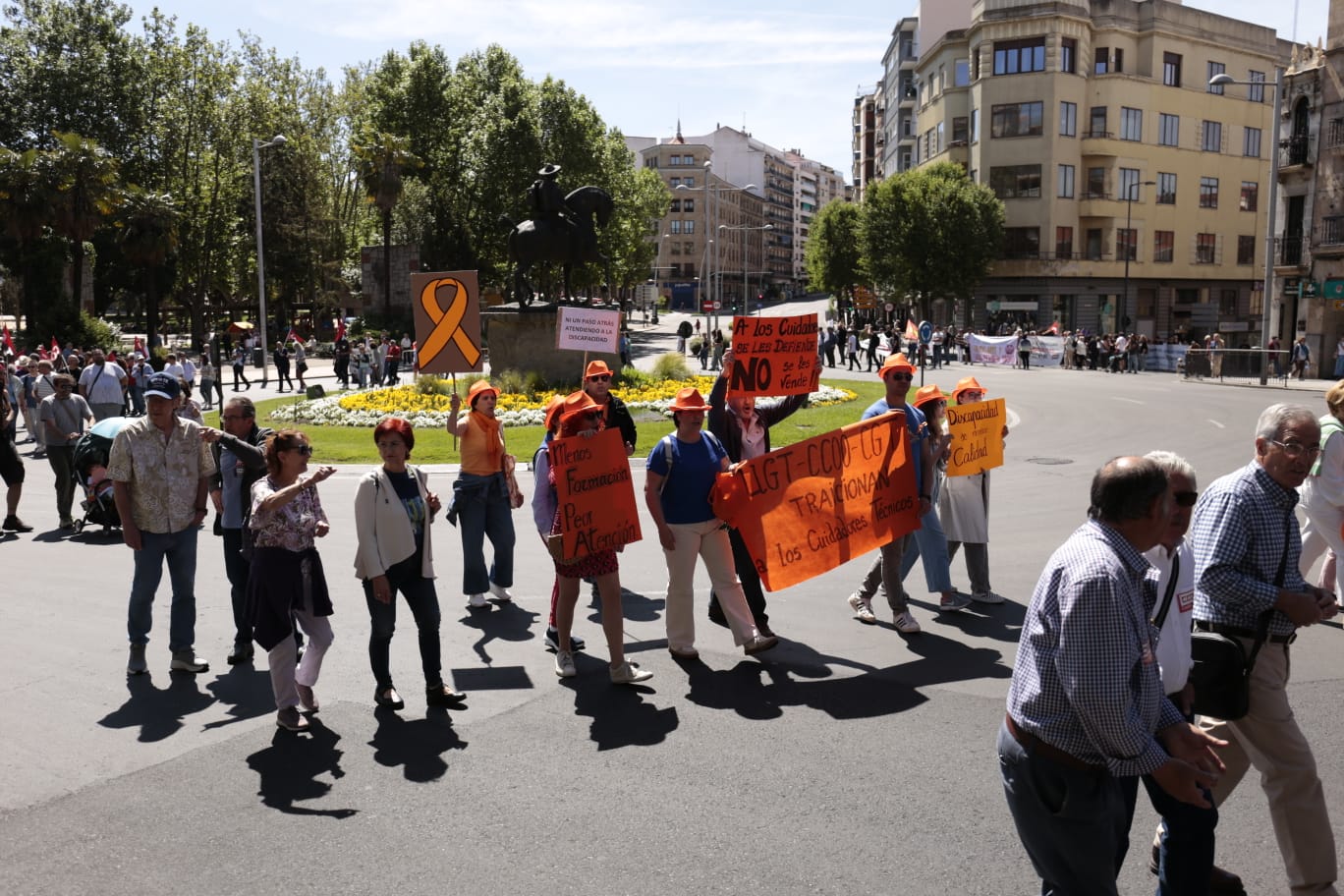Marcha por el Día Internacional de los Trabajadores en Salamanca