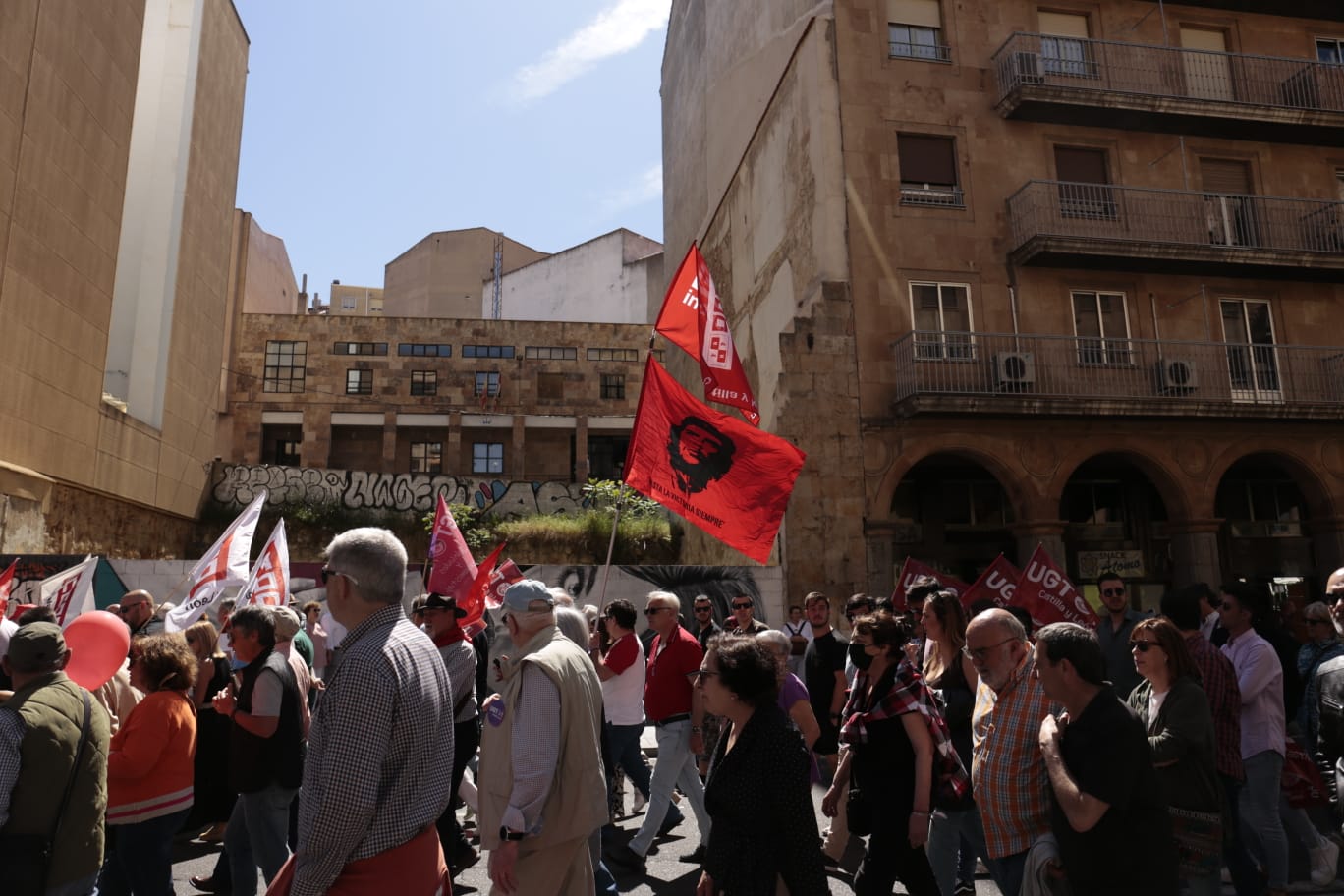 Marcha por el Día Internacional de los Trabajadores en Salamanca