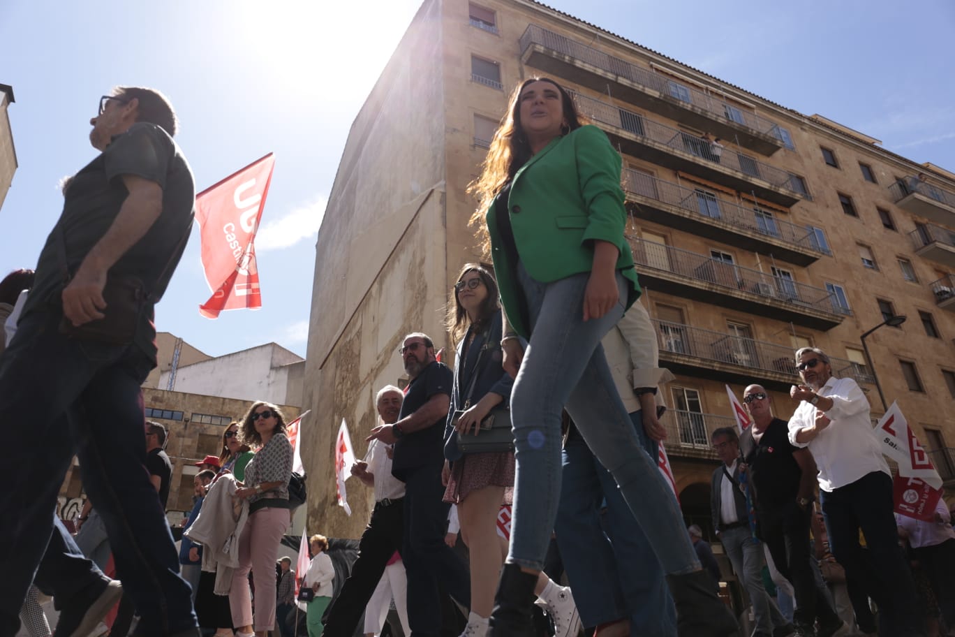 Marcha por el Día Internacional de los Trabajadores en Salamanca