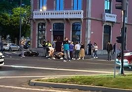 Imagen del accidente en la calle Progreso.