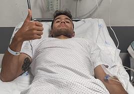Jaime Romo, ingresado en el hospital de Getafe tras ser atropellado ayer con su bici.
