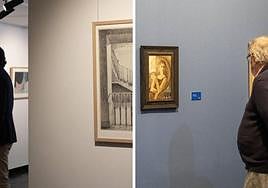 Imagenes de la muestra de Zacarías González en la Sala de Exposiciones de San Eloy y en la Torre de los Anaya.