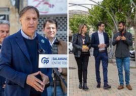 García Carbayo y José Luis Mateos, en actos de campaña.