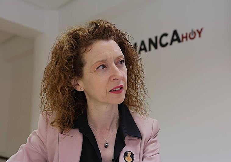 Ana Suárez, durante su entrevista en la redacción de Salamancahoy.