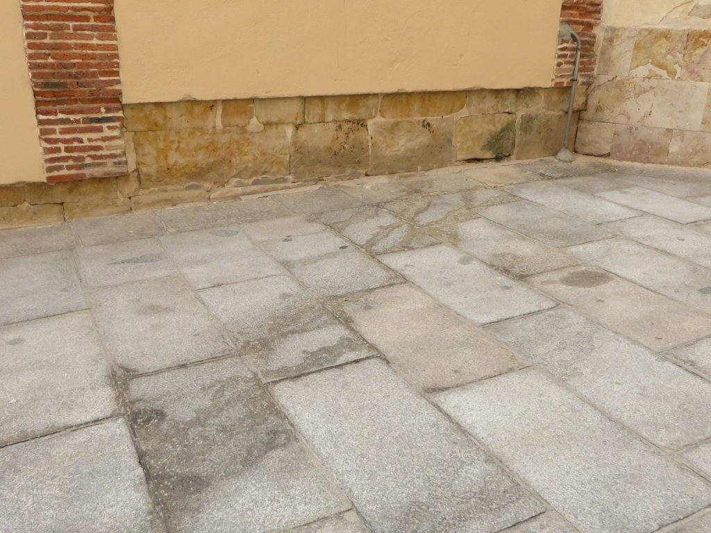 Reguero de orines en una calle de Salamanca.