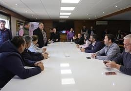 Un momento de la reunión en la Lonja de Salamanca