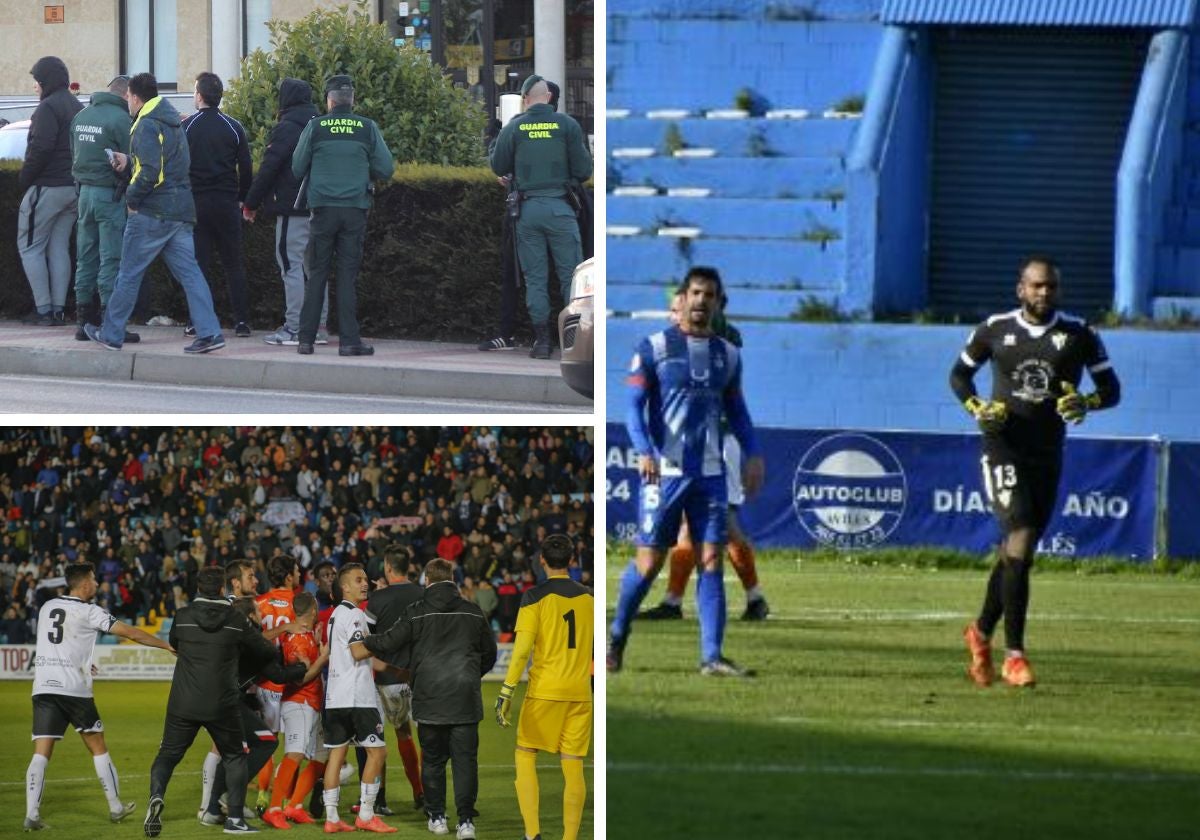 Incidentes en un derbi Salamanca-Unionistas, cerca del Helmántico y con el portero del CD Guijuelo.
