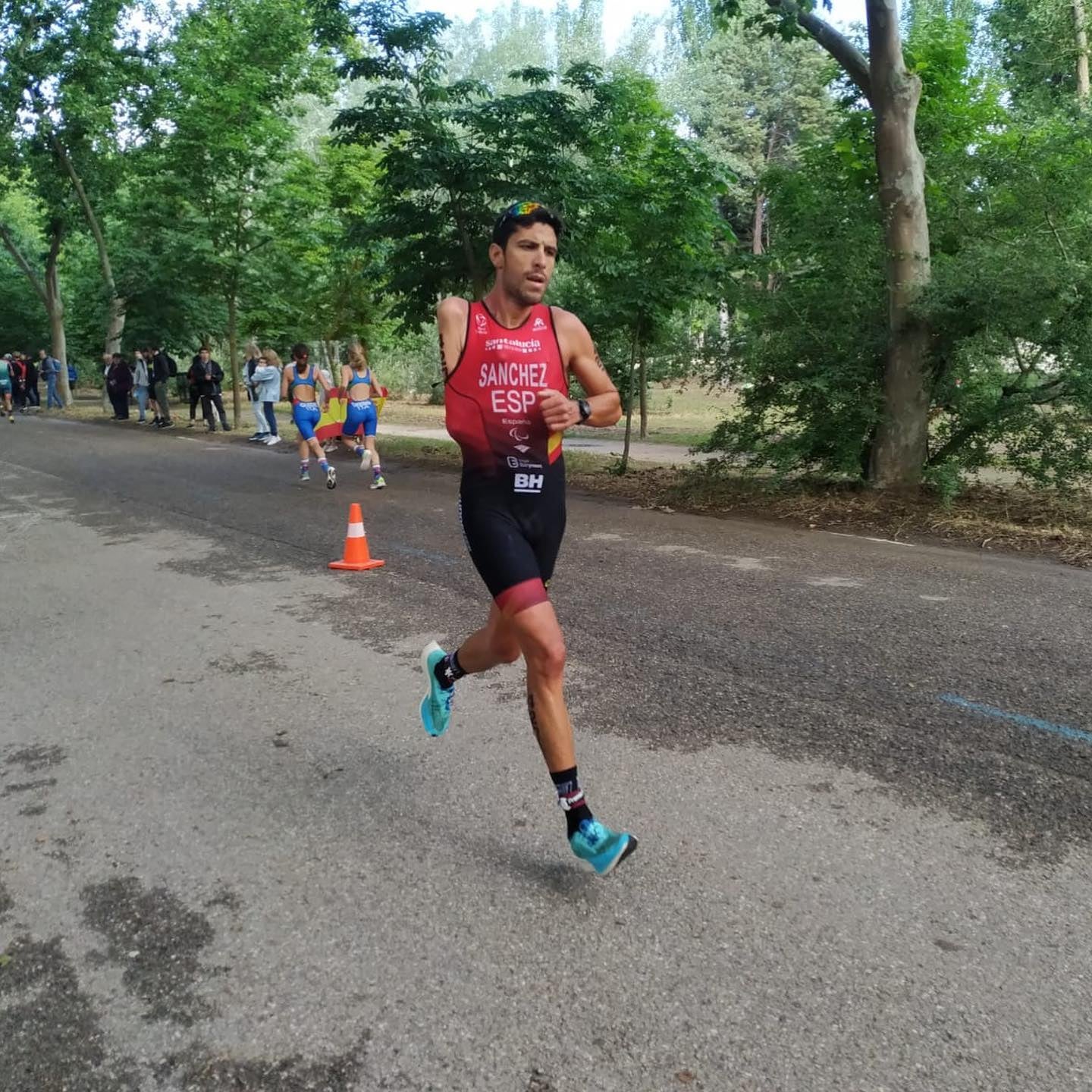 Palomero, en pleno esfuerzo en el Europeo.
