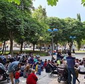 Una de las actividades Savia organizadas en la Plaza de Vidal.