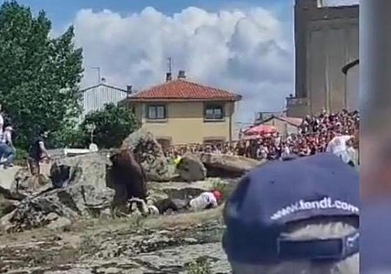 Instante del festejo taurino de Ledesma en el que