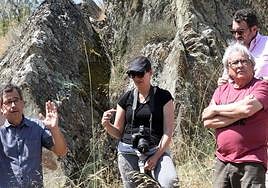 Equipo que se ha desplazado hasta Siega Verde, para cotejar los hallazgos.