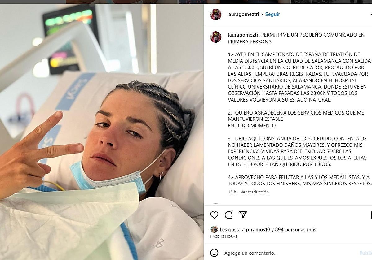 Comunicado de Laura Gómez en sus redes sociales tras participar en Salamanca.