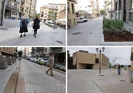 Entornos del barrio de San Juan y la iglesia de San Juan, cuesta de Oviedo y calle Íscar Peyra.
