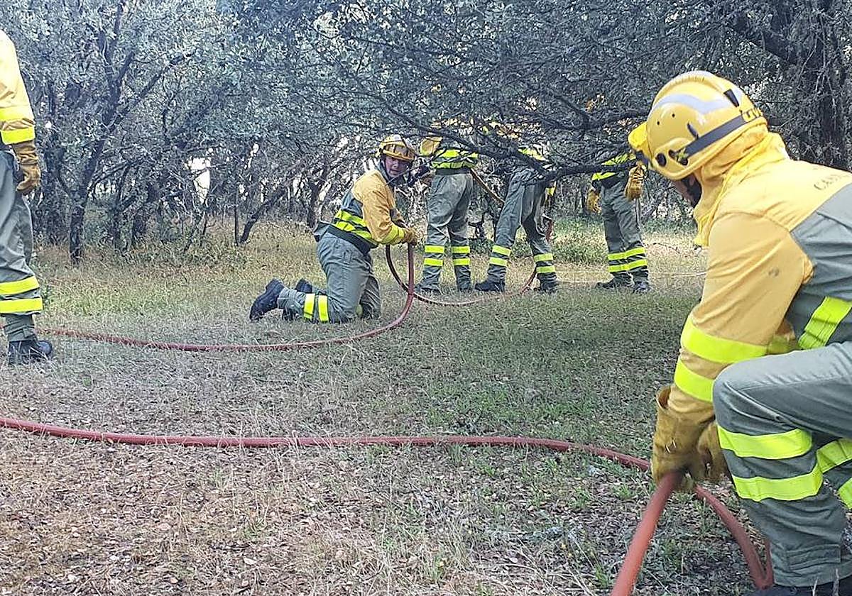 Unidad de Brigada con Autobomba S1 de Salamanca en una imagen de archivo.