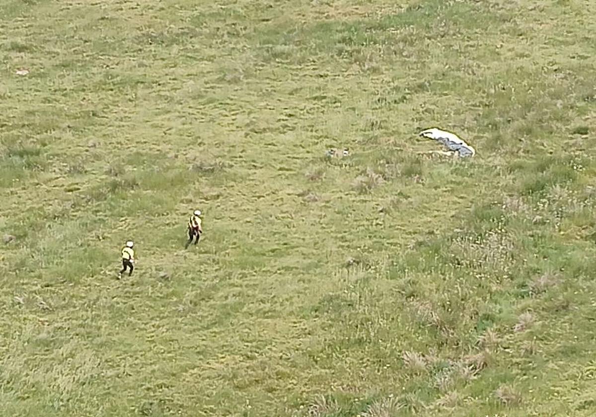 Lugar del accidente en Santiago del Collado.