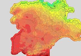 Mapa de temperaturas para el 27 de junio de Aemet.