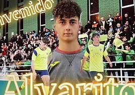 Montaje con el que el Piensos Durán Albense ha dado la bienvenida a Álvaro Madrid.