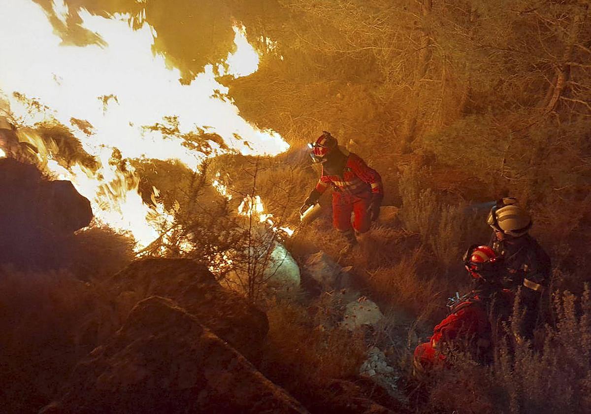 Imagen de archivo de un incendio en Salamanca.