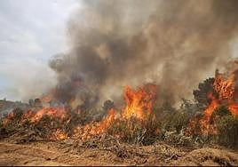 Imagen de archivo de un incendio.