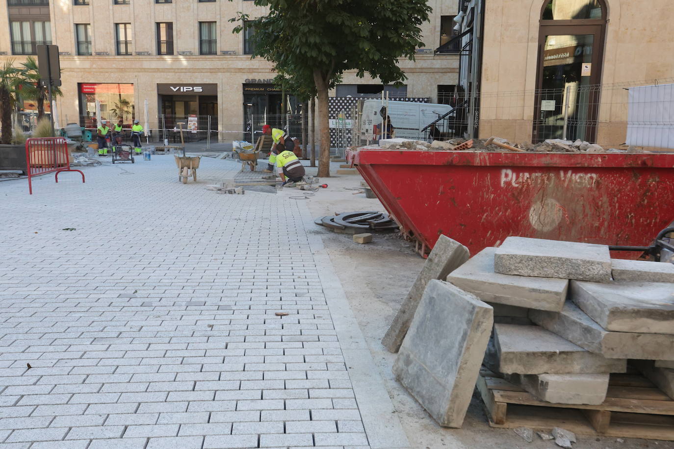 Obras del proyecto LIFE Vía de la Plata en el centro de Salamanca