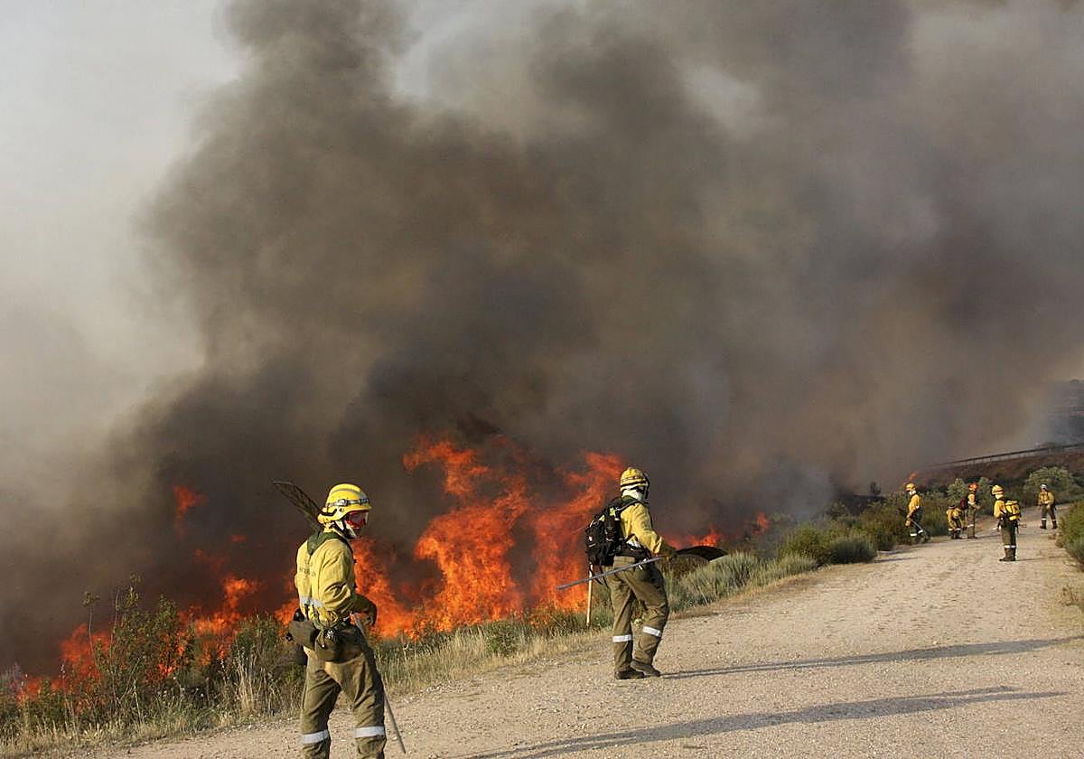 Imagen de archivo de un incendio en Salamanca.