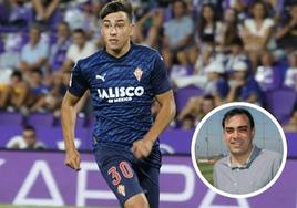 Álex Lozano, en su debut en Valladolid y a la derecha, su padre, Raúl Lozano.