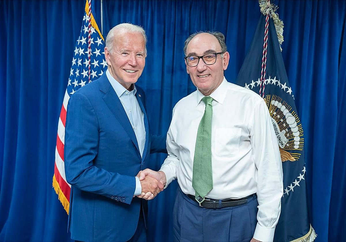 Joe Biden, presidente de EE UU e Ignacio Galán, presidente de Iberdrola.