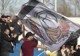 Un aficionado de Unionistas durante un partido de la pasada campaña contra el RC Celta B.