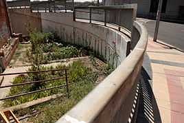 Uno de los mini huertos acondicionados junto a la Casa de Juventud.