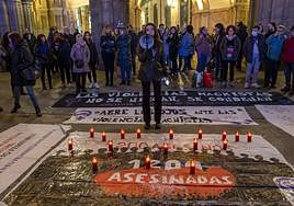Concentración en Salamanca contra la violencia de género.