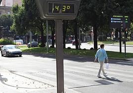 El termómetro de La Alamedilla en plena ola de calor de agosto.
