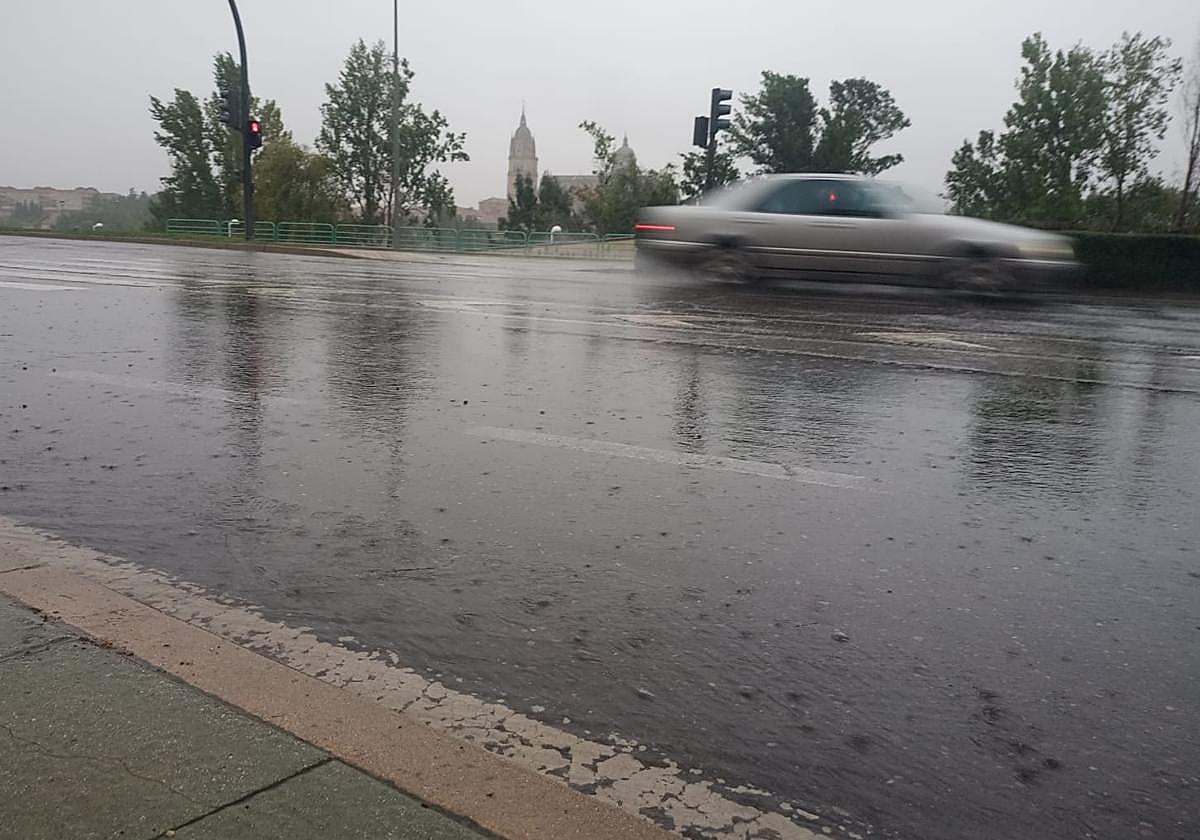 Cuatro llamadas al 112 en Salamanca a consecuencia de las lluvias