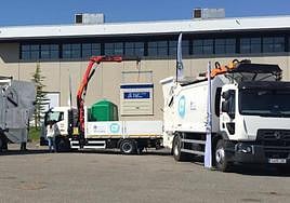Camiones de recogida de residuos de la Diputación de Salamanca.