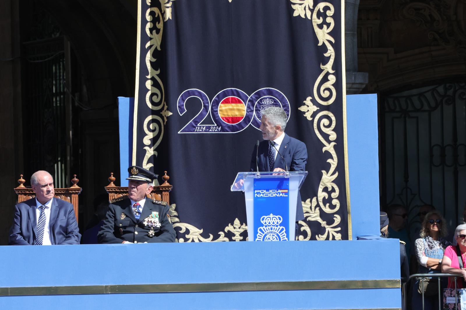 Marlaska, en el acto central de celebración del Día de la Policía en Salamanca