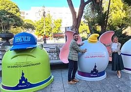 María José Coca y José Carlos Agustina presentan 'Reciclar vidrio es mágico'.