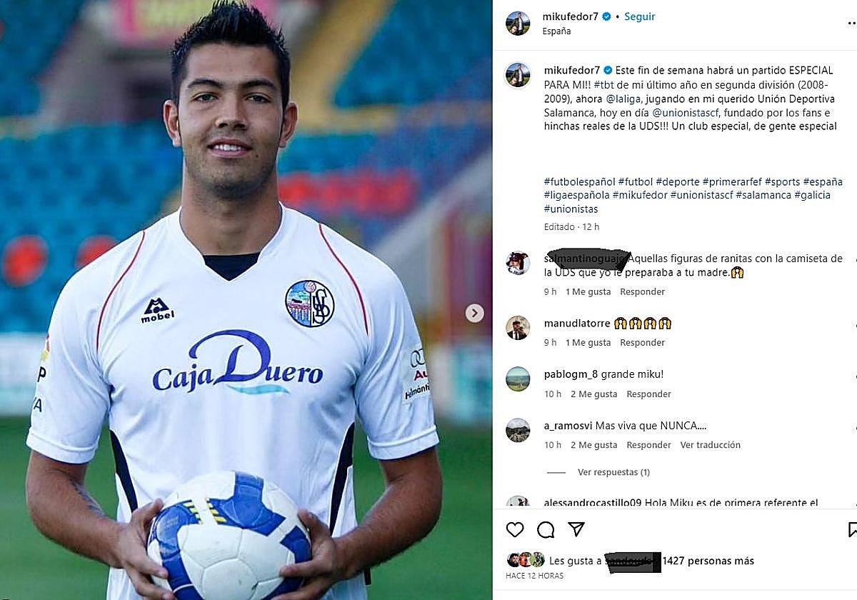 Captura de pantalla del mensaje colgado por Miku en sus redes sociales.