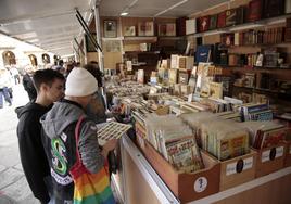 Feria del Libro Antiguo y de Ocasión en la Plaza Mayor de Salamanca