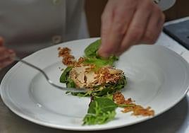 Un plato del restaurante de Las Cabañas, en Peñaranda de Bracamonte.