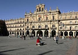 Fachada del Ayuntamiento en la Plaza Mayor de Salamanca