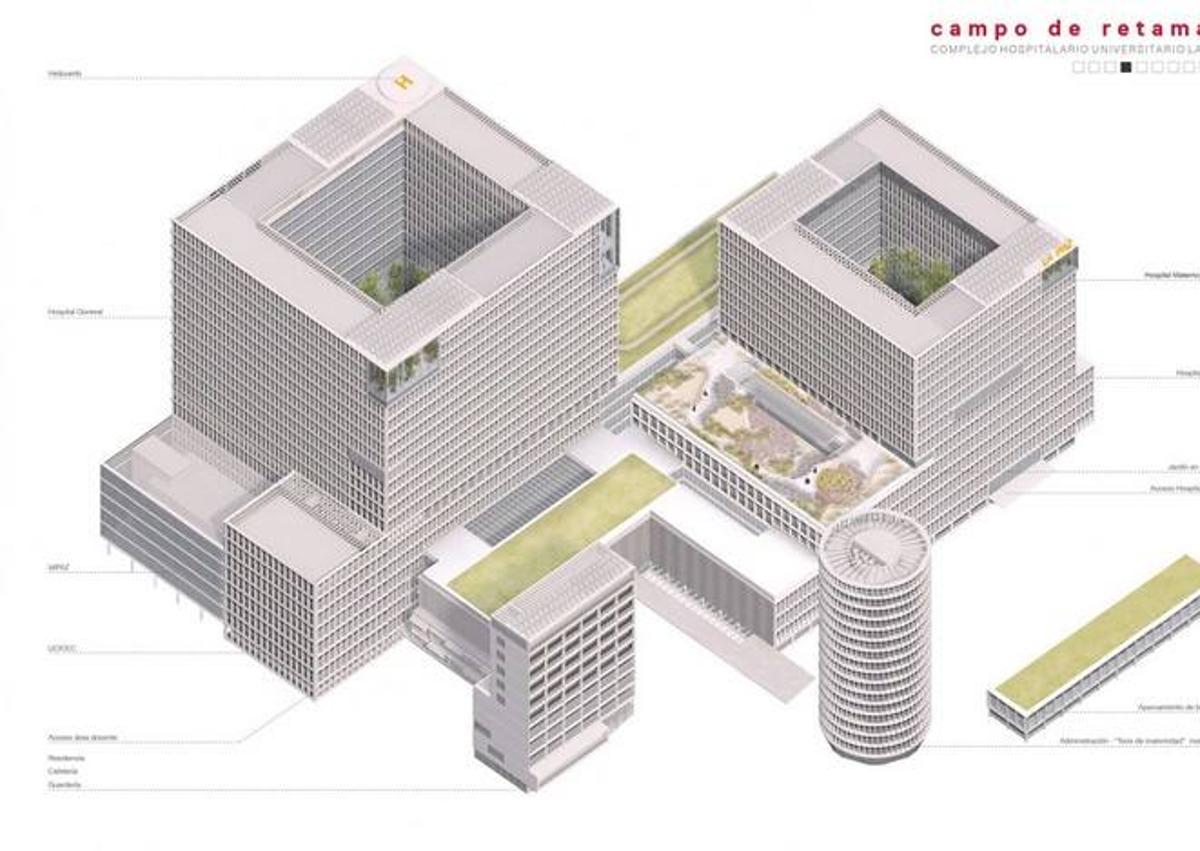 Imagen secundaria 1 - Madrid intenta desbloquear el diseño salmantino para remodelar el mejor hospital de España