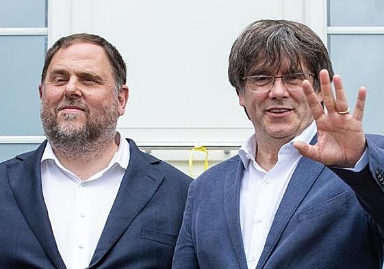 Oriol Junqueras, líder de ERC, y Carles Puigdemont, en una imagen archivo.