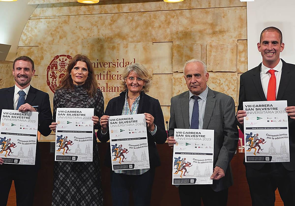 Momento de la presentación de la VIII San Silvestre Universitaria.