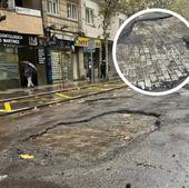 La antigua calle de Salamanca 30 años bajo el asfalto que ha aparecido tras un reventón