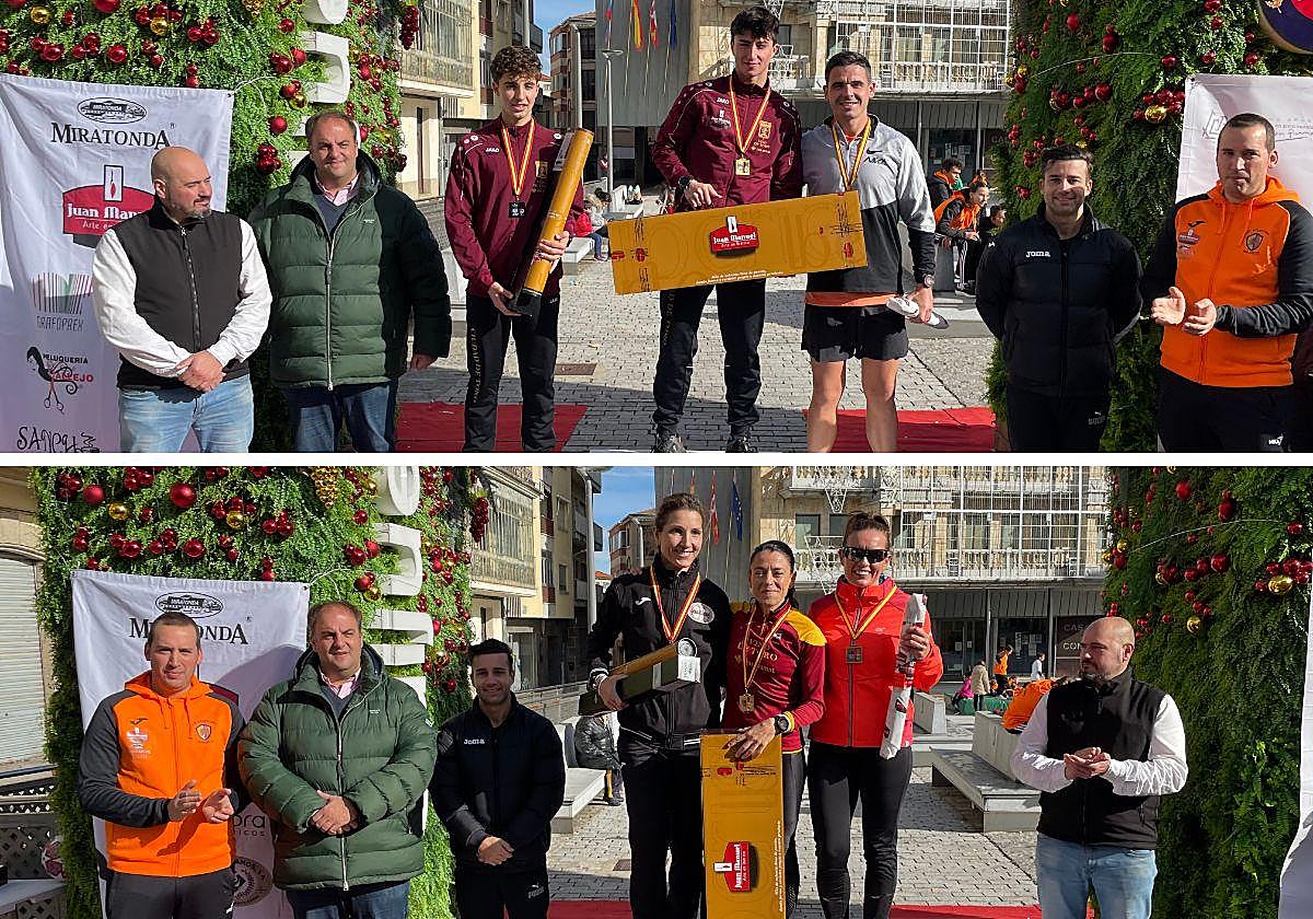 Ganadores de la prueba absoluta masculina y femenina.