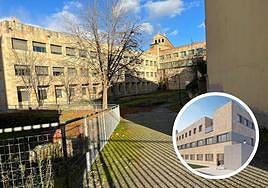 El solar libre junto a la actual facultad y el proyecto de ampliación.